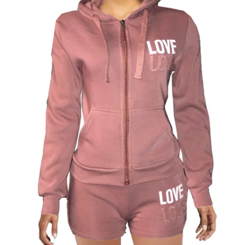 2 PC FLEECE SHORT SET